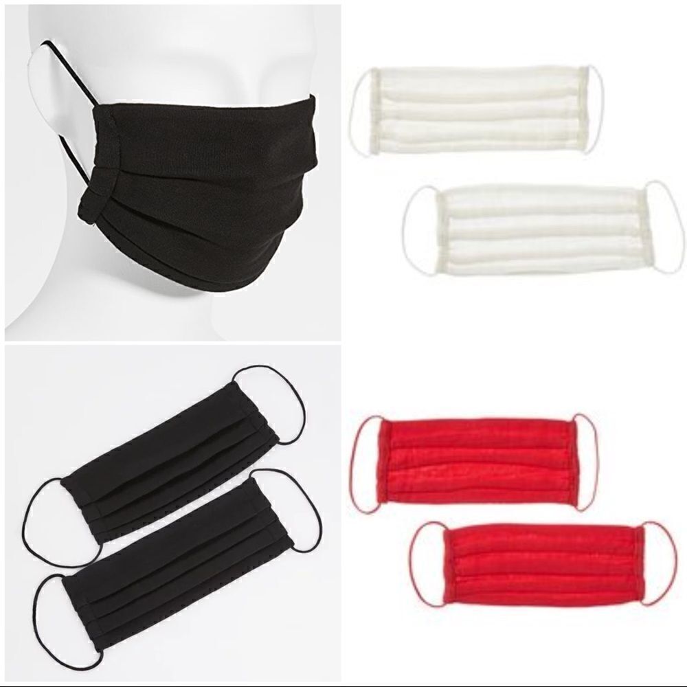 David Lerner Cloth Face Mask Lot 36 Masks White Red Black NWT